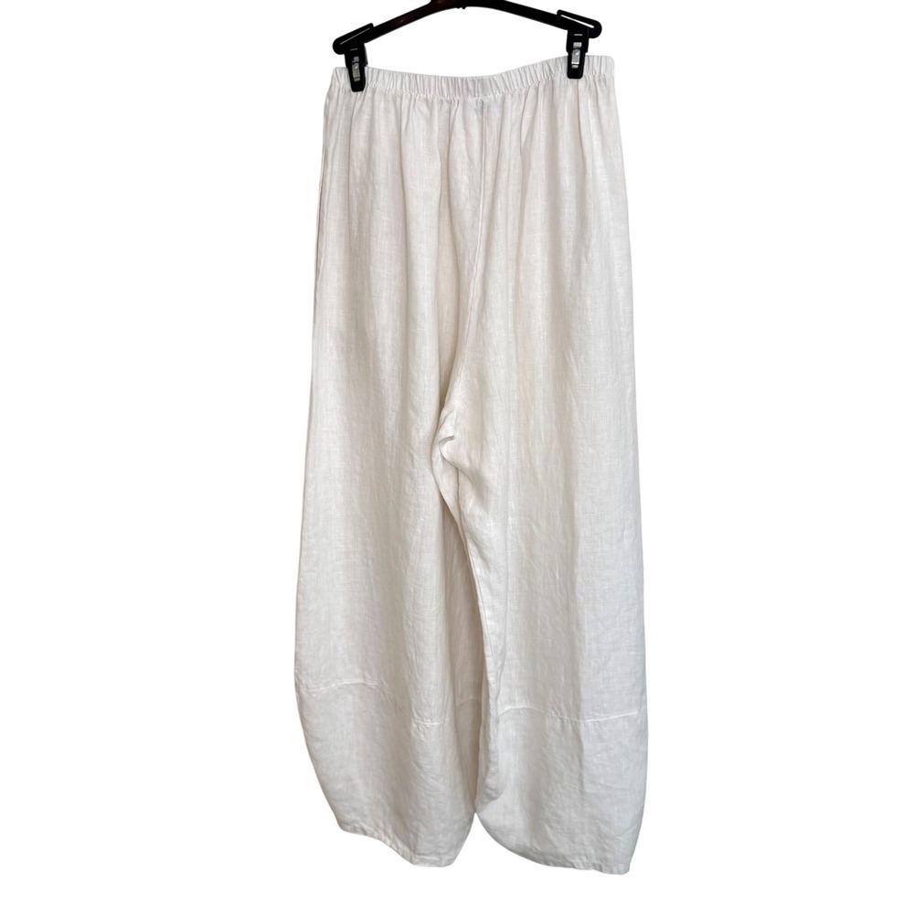 Bryn Walker Lantern Wide Leg Pants White 100% Linen Balloon Small Women